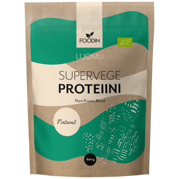 Foodin Supervege Vegan Protein Blend Organic, Natural, 600 g