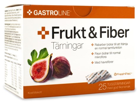 Miniatyrbild Frukt & Fiber T�rningar, 25 tuggt�rningar