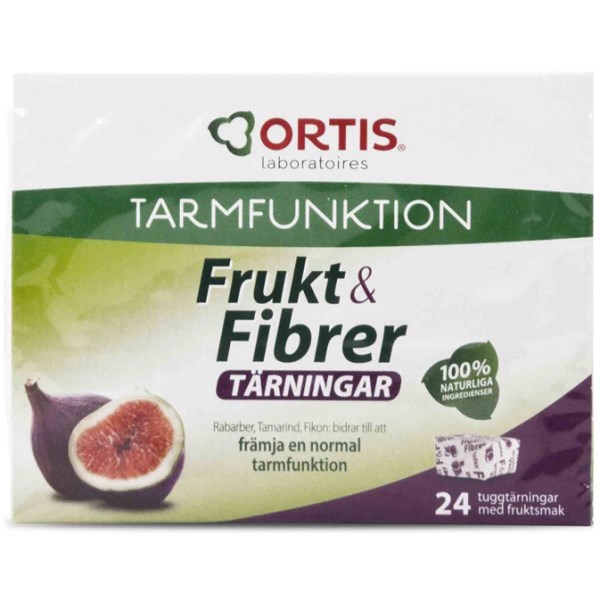 Ortis Frukt & Fibrer 24 tuggtärningar