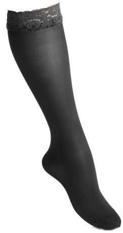 Miniatyrbild Funq Wear Lace Kompressionsstrumpor Nylon 15-18 mm, 40-41, Beautiful Black