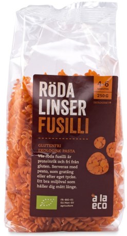 Miniatyrbild a la eco R�da Linser Fusilli, 250 g