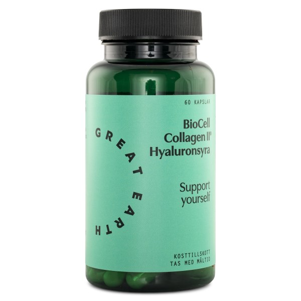 Great Earth Biocell Collagen II + Hyaluronsyra 60 kaps