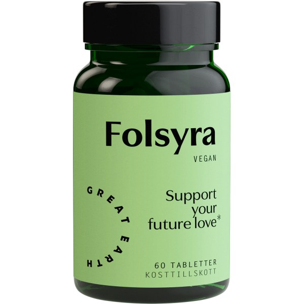 Great Earth Folsyra Vegan, 60 tabl