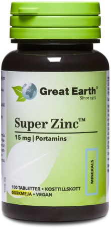 Miniatyrbild Great Earth Super Zinc 15 mg, 100 tabl