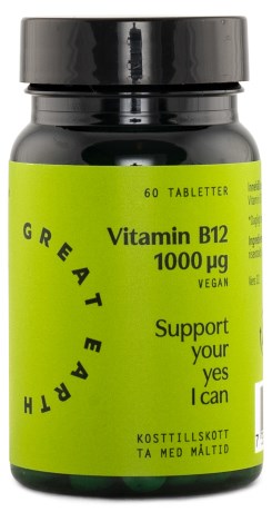 Miniatyrbild Great Earth Vitamin B12 1000 mcg Vegan, 60 tabl