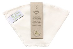 Miniatyrbild Gr�na Gl�ntan Kaffefilter i tyg  GOTS, 3-pack