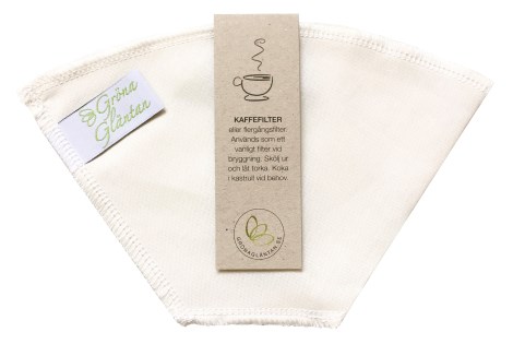 Miniatyrbild Gr�na Gl�ntan Kaffefilter i tyg  GOTS, 3-pack