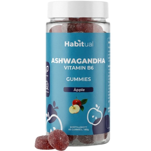 Habitual Ashwagandha Gummies Vitamin B6, Äpple, 60 Gummies