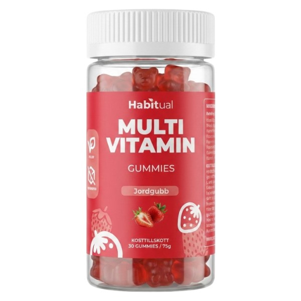 Habitual Kids Multivitamin, Jordgubb, 30 Gummies