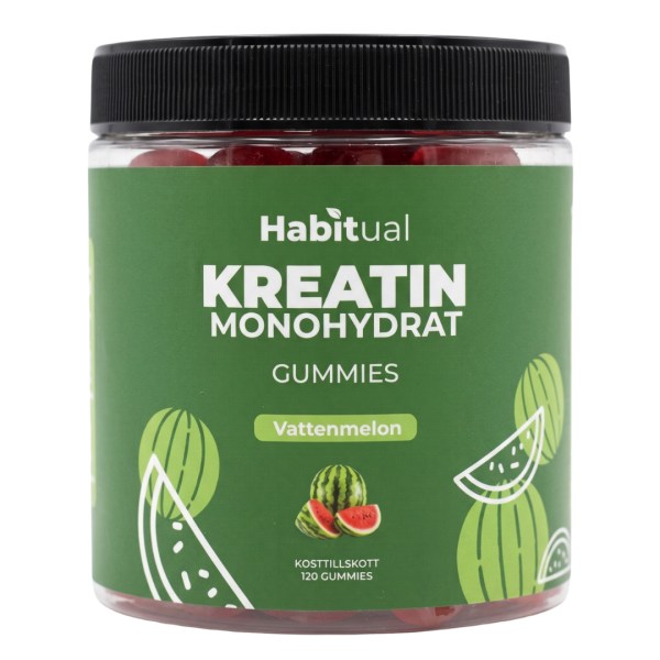 Habitual Kreatin Gummies, Vattenmelon, 120 Gummies