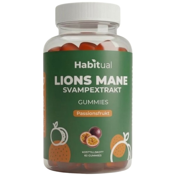 Habitual Lions Mane Gummies, Passionsfrukt, 60 Gummies