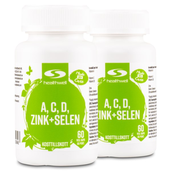 Healthwell A, C, D, Zink+Selen, 120 kaps