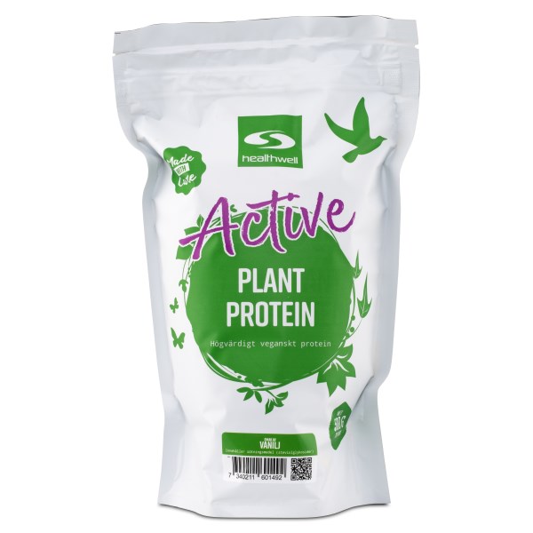 Healthwell Active Plant Protein, Vanilj, 500 g