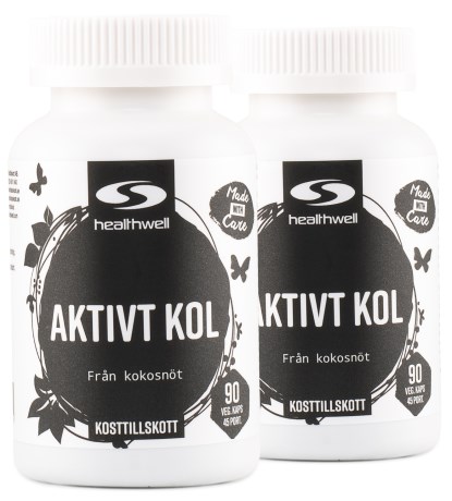 Miniatyrbild Healthwell Aktivt Kol, 180 kaps