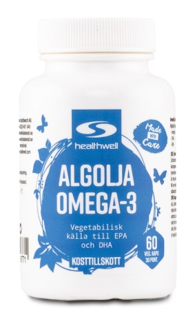 Miniatyrbild Healthwell Algolja Omega-3, 60 kaps