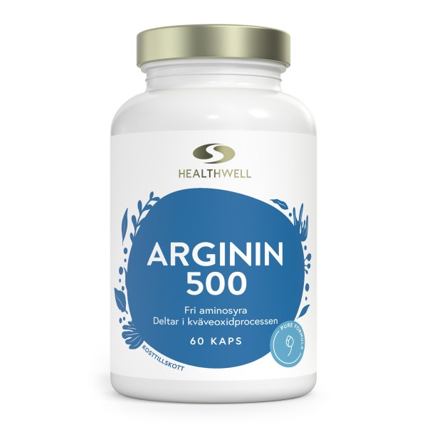 Healthwell Arginin 500, 60 kaps