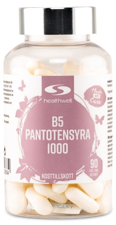 Miniatyrbild Healthwell B5 Pantotensyra 1000, 90 tabl