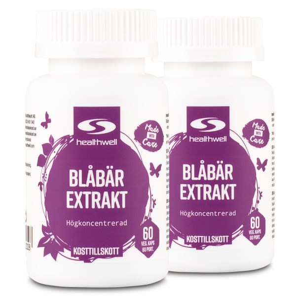 Healthwell Blåbär Extrakt, 120 kaps