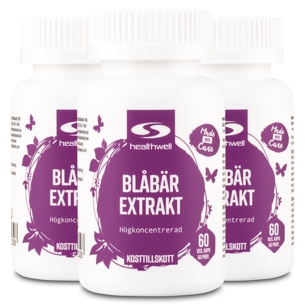 Healthwell Blåbär Extrakt, 180 kaps