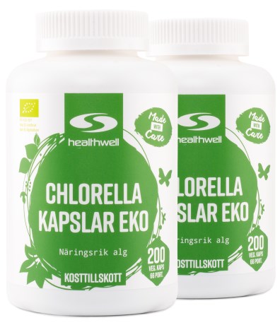 Miniatyrbild Healthwell Chlorella Kapslar EKO, 400 kaps