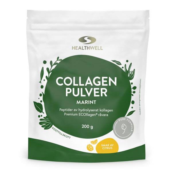 Healthwell Collagen Pulver Marint, Citrus, 200 g