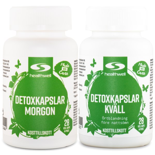 Healthwell Detoxkapslar Morgon & Kväll, Paket