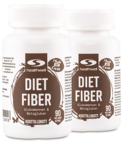 Miniatyrbild Healthwell Diet Fiber, 180 kaps