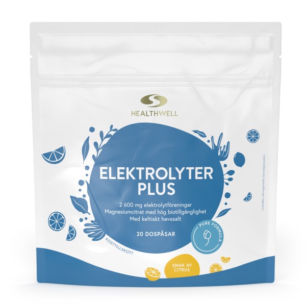Healthwell Elektrolyter Plus, Citrus, 20-pack