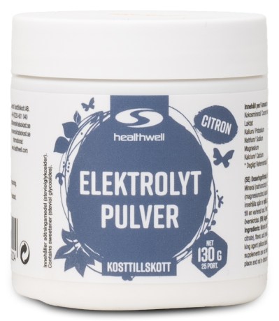 Miniatyrbild Healthwell Elektrolytpulver, Citron, 130 g