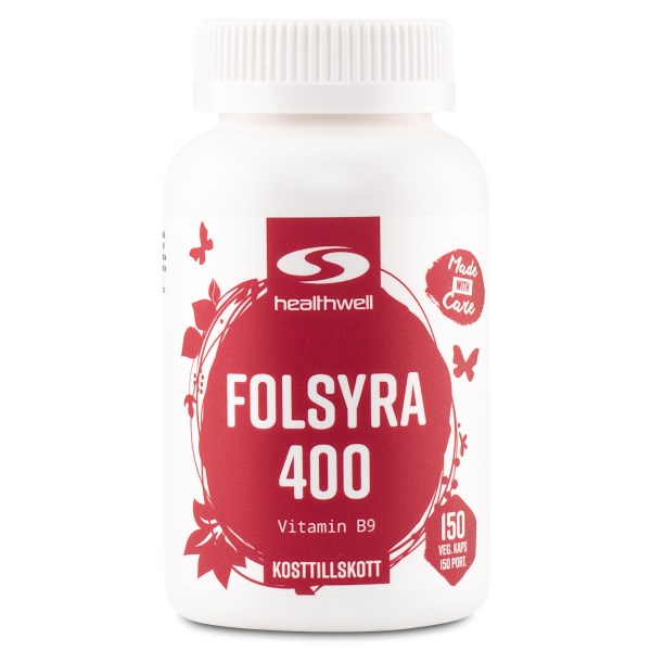 Healthwell Folsyra 400, 150 kaps