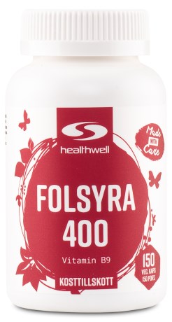 Miniatyrbild Healthwell Folsyra 400, 150 kaps