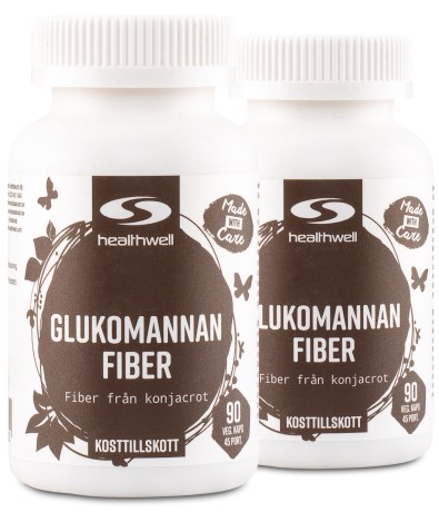 Miniatyrbild Healthwell Glukomannan Fiber, 180 kaps