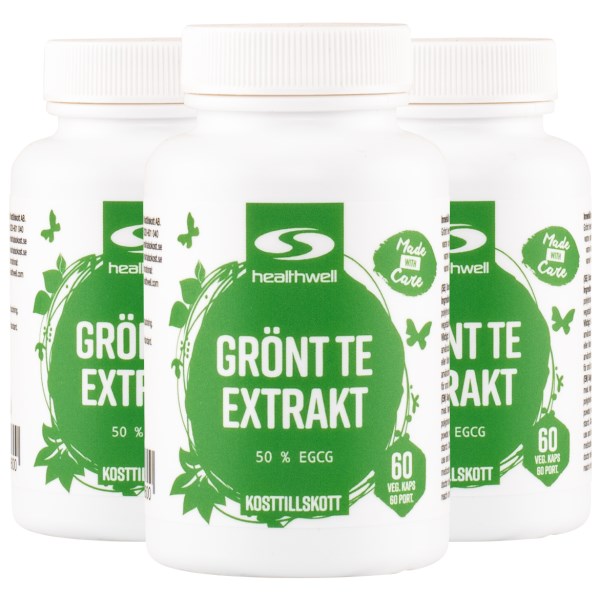 Healthwell Grönt Te Extrakt, 180 kaps