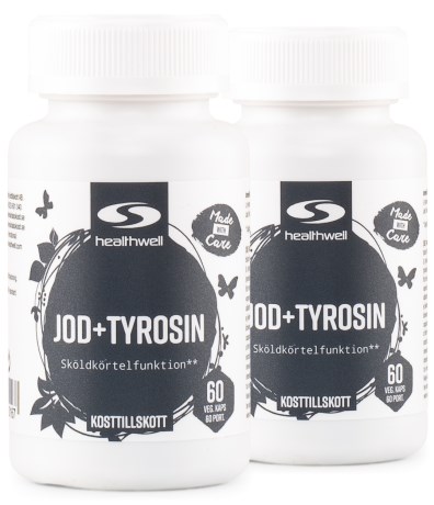 Miniatyrbild Healthwell Jod+Tyrosin, 120 kaps