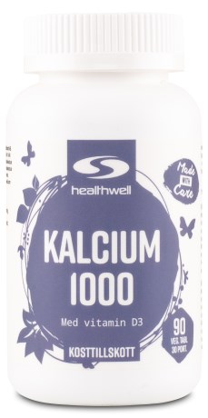 Miniatyrbild Healthwell Kalcium 1000, 90 tabl