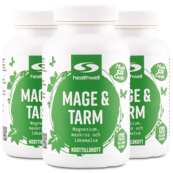 Healthwell Mage & Tarm Kapslar, 360 kaps