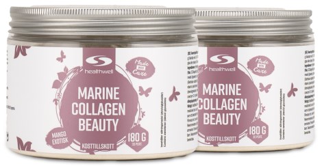 Miniatyrbild Healthwell Marine Collagen Beauty, Mango Exotisk, 360 g