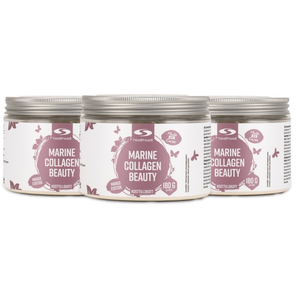 Healthwell Marine Collagen Beauty, Mango Exotisk, 540 g
