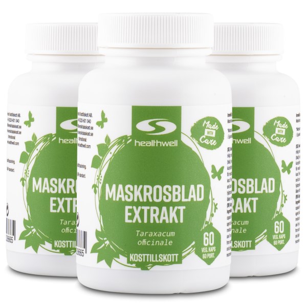 Healthwell Maskrosblad Extrakt, 180 kaps