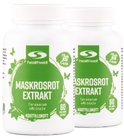 Miniatyrbild Healthwell Maskrosrot Extrakt, 120 kaps