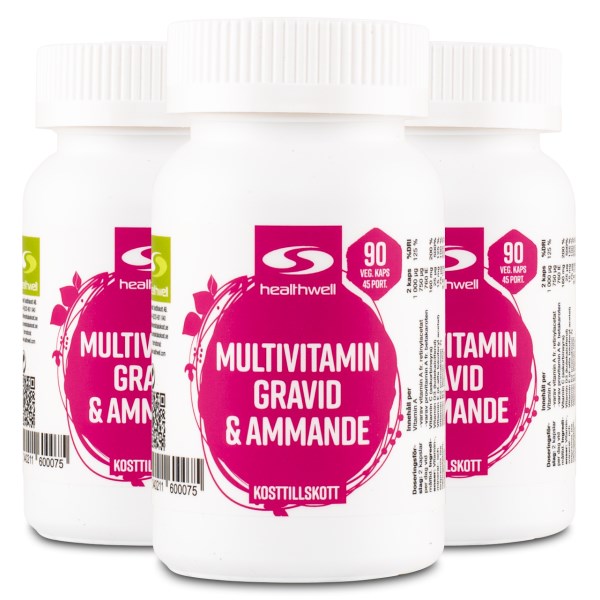 Healthwell Multivitamin Väntande & Ammande, 270 kaps