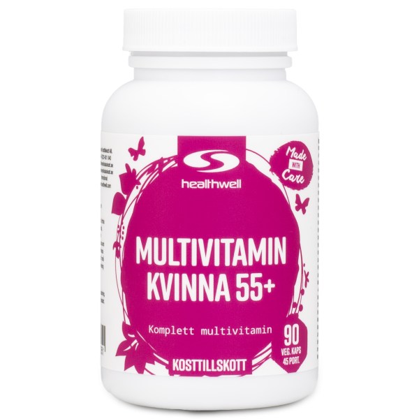 Healthwell Multivitamin Kvinna 55+, 90 kaps