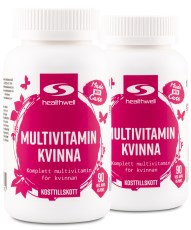 Miniatyrbild Healthwell Multivitamin Kvinna, 180 kaps