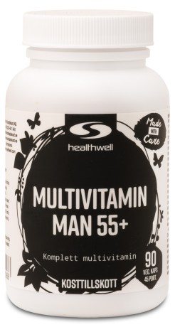 Miniatyrbild Healthwell Multivitamin Man 55+, 90 kaps