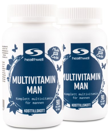 Miniatyrbild Healthwell Multivitamin Man, 180 kaps