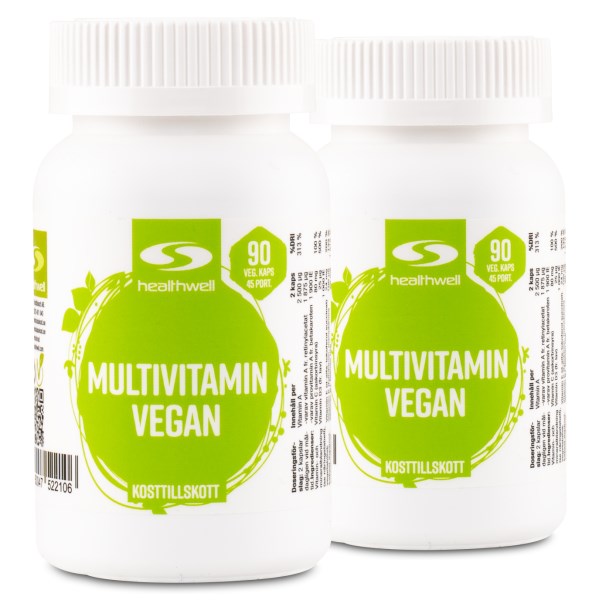 Healthwell Multivitamin Vegan, 180 kaps