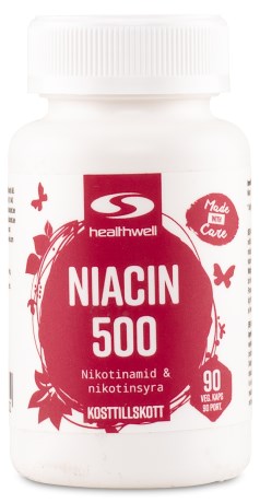 Miniatyrbild Healthwell Niacin 500, 90 kaps