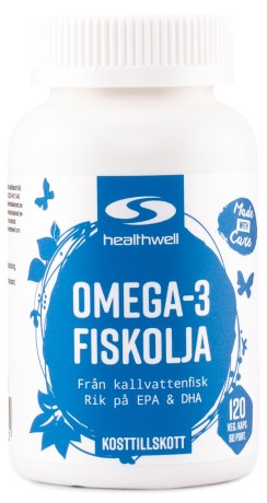 Miniatyrbild Healthwell Omega-3 Fiskolja, 120 kaps