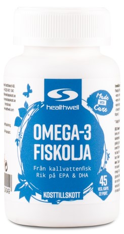 Miniatyrbild Healthwell Omega-3 Fiskolja, 45 kaps