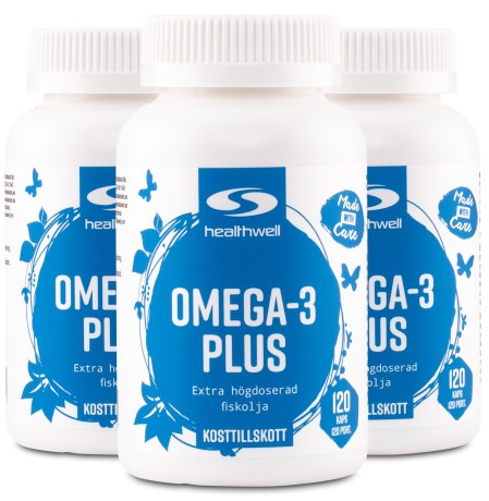 Miniatyrbild Healthwell Omega-3 Plus, 360 kaps